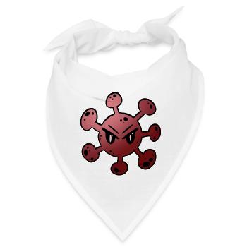 Virus Bakterien Pathogen Viren Corona Covid-19 - Bandana - Weiß - Vorne