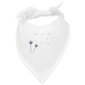 Dandelion in blue - Bandana - Weiß - Vorne