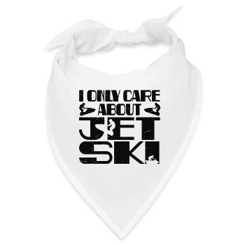 Ich kümmere mich nur um Jetski - Bandana - Weiß - Vorne