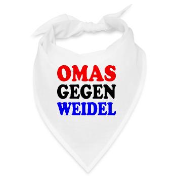 omas gegen weidel - Bandana - Weiß - Vorne