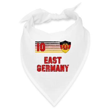 DDR Fußball Mannschaft - Bandana - Weiß - Vorne