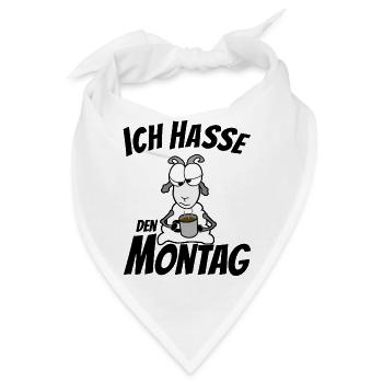 Ich hasse den Montag - Bandana - Weiß - Vorne
