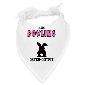 Bowling Oster Outfit Ostergeschenk Bowler - Bandana - Weiß - Vorne