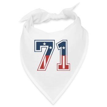 Nummer 71 USA - Bandana - Weiß - Vorne