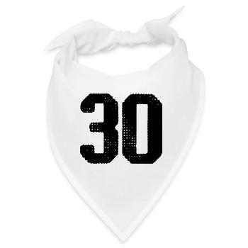 30 Zahl Trikot - Bandana - Weiß - Vorne