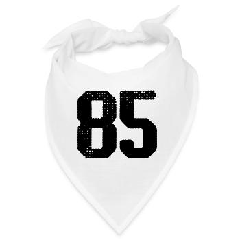 85 Zahl Trikot - Bandana - Weiß - Vorne
