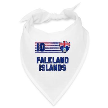Falklandinseln Fußball Mannschaft - Bandana - Weiß - Vorne