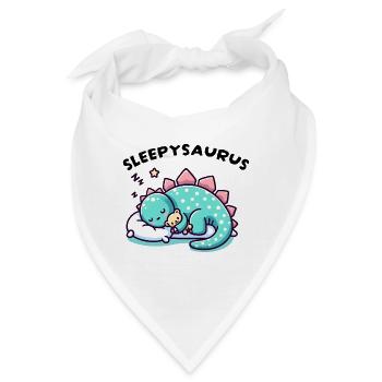 Sleepysaurus Offizielles Schlafoutfit Schlafshirt - Bandana - Weiß - Vorne