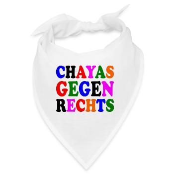 chayas gegen rechts - Bandana - Weiß - Vorne