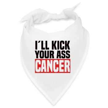 I'll Kick Your Ass Cancer - Bandana - Weiß - Vorne