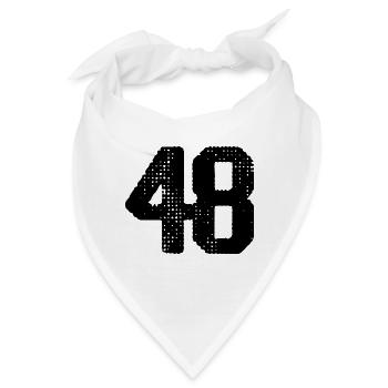 48 Zahl Trikot - Bandana - Weiß - Vorne
