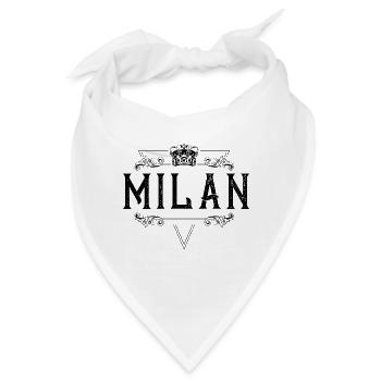 Milan Name - Bandana - Weiß - Vorne