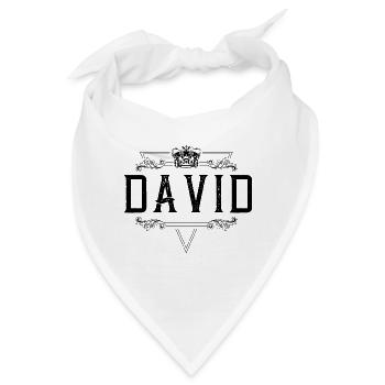 David Name - Bandana - Weiß - Vorne