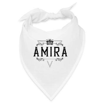 Amira Name - Bandana - Weiß - Vorne