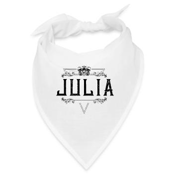 Julia Name - Bandana - Weiß - Vorne