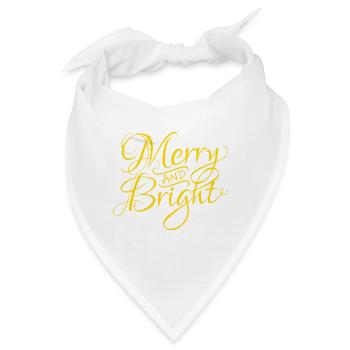 Weihnachten Frauen Männer Kinder Merry Bright Casual Weihnachten - Bandana - Weiß - Vorne