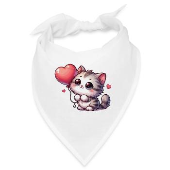 Katze Ballon Haustiere - Bandana - Weiß - Vorne