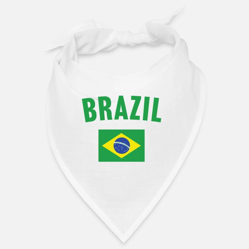 Drapeau du Brésil - Bandana - blanc