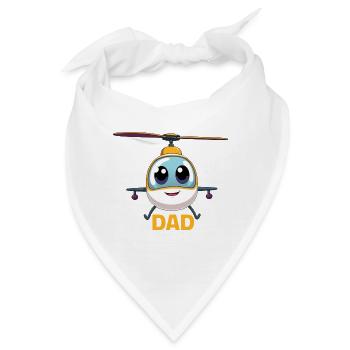 Helikopter Dad - Bandana - Weiß - Vorne