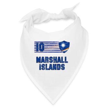 Marshallinseln Fußball Mannschaft - Bandana - Weiß - Vorne