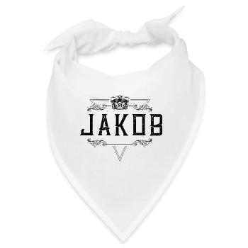 Jakob Name - Bandana - Weiß - Vorne