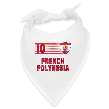 Französisch-Polynesien Fußball Mannschaft - Bandana - Weiß - Vorne
