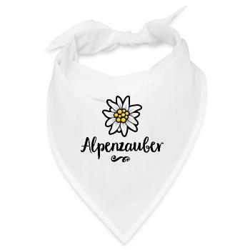 Edelweiss Blümchen Alpenzauber - Bandana - Weiß - Vorne