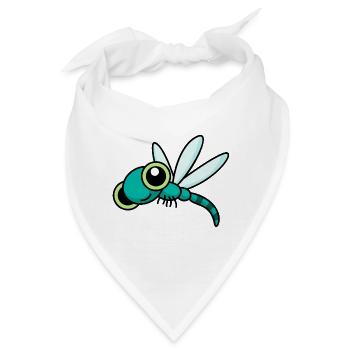 Drachenfliege libelle - Bandana - Weiß - Vorne