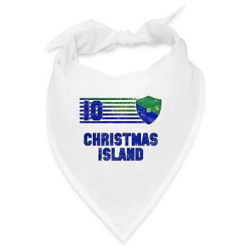 Weihnachtsinsel Fußball Mannschaft - Bandana - Weiß - Vorne