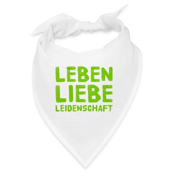 ich lebe ein leidenschaftliches Leben - Bandana - Weiß - Vorne