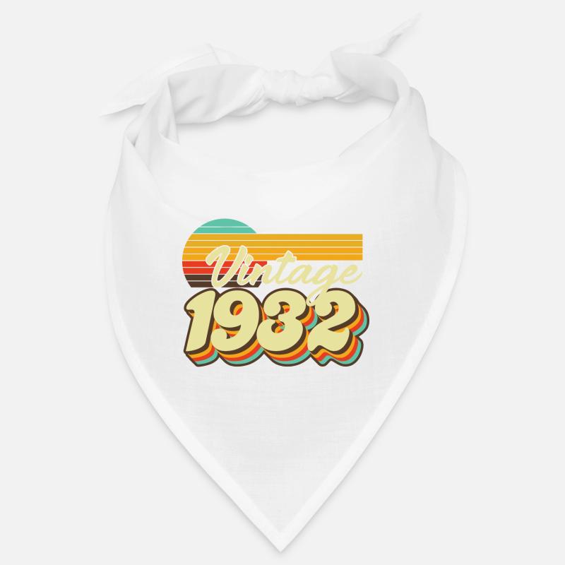 1932 Né 90 ans Anniversaire Rétro Bandana