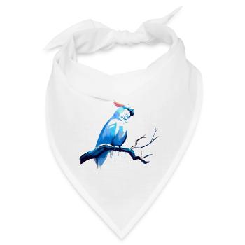 Kakadu auf Ast - Bandana - Weiß - Vorne