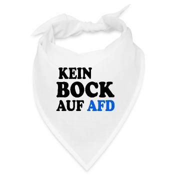 kein bock auf afd - Bandana - Weiß - Vorne