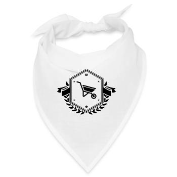 Schubkarre Symbol - Bandana - Weiß - Vorne