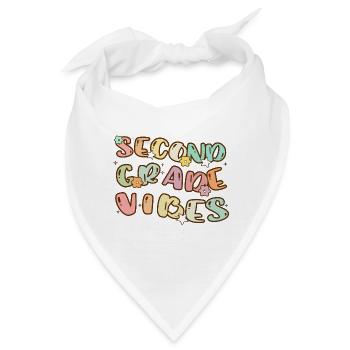 Second Grade Vibes - Zurück zur Schule - Bandana - Weiß - Vorne