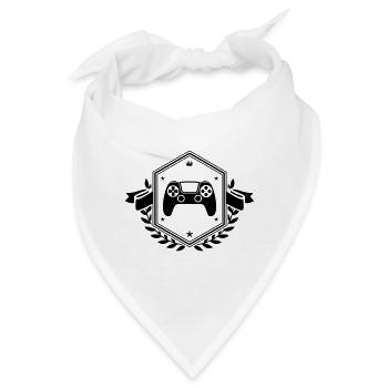 Gamepad Wappen Controller - Bandana - Weiß - Vorne