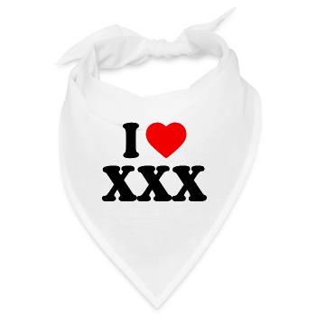 I love xxx - Bandana - Weiß - Vorne