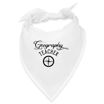 Geografie Lehrer Geograph Geographie Geograf - Bandana - Weiß - Vorne