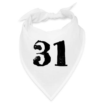 31 Zahl Trikot - Bandana - Weiß - Vorne