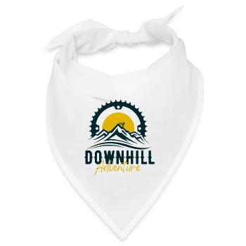 Downhill Abfahrt Adventure, Zahnrad - Bandana - Weiß - Vorne