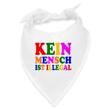 Kein mensch ist illegal - Bandana - Weiß - Vorne