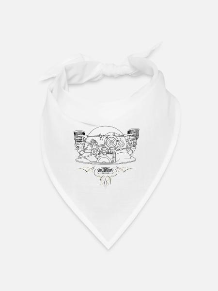 Aircooled Life - Culture automobile classique (Moteur) - Bandana - blanc - Devant