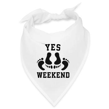 Füße Erotischer Frecher Spruch Geschenkidee - Bandana - Weiß - Vorne
