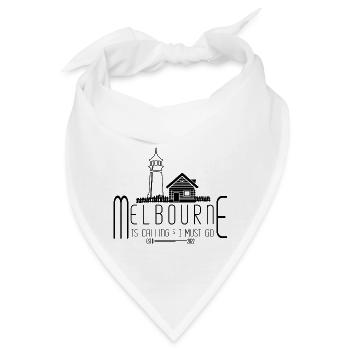 Melbourne Australien Spruch - Bandana - Weiß - Vorne