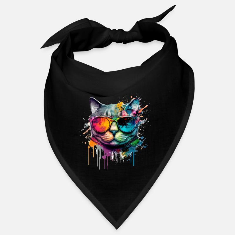 Cool Cheeky Graffiti Cat Maine Coon Persan Bandana