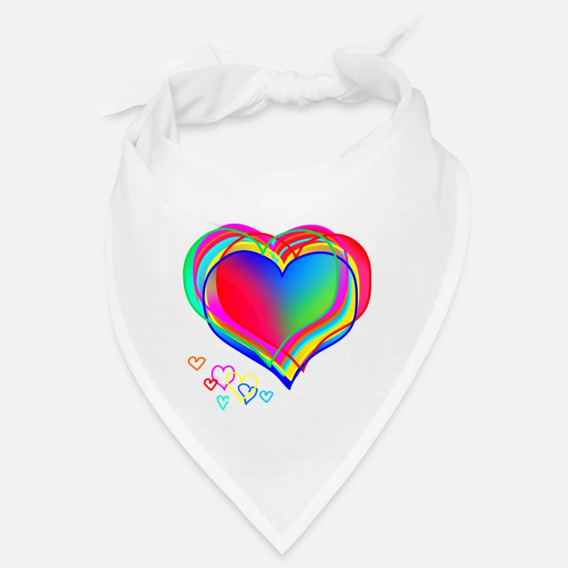 Heart Design coloré abstrait Saint-Valentin Bandana