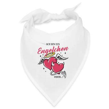 Rosenmontag Engelchen Teufelchen Fasching Karneval - Bandana - Weiß - Vorne