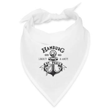 Hamburg St. Pauli Anker Matrose Seemann Geschenk - Bandana - Weiß - Vorne