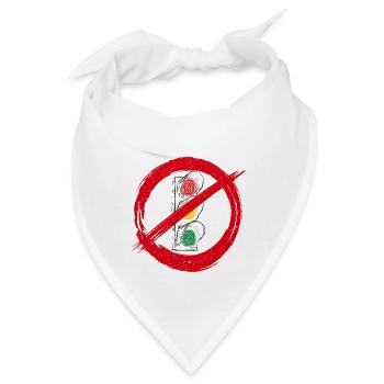 Ampel Ampelregierung Verbotsschild - Bandana - Weiß - Vorne