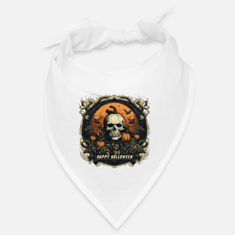 Halloween Jack O Lantern Skull Pumpkin Bandana